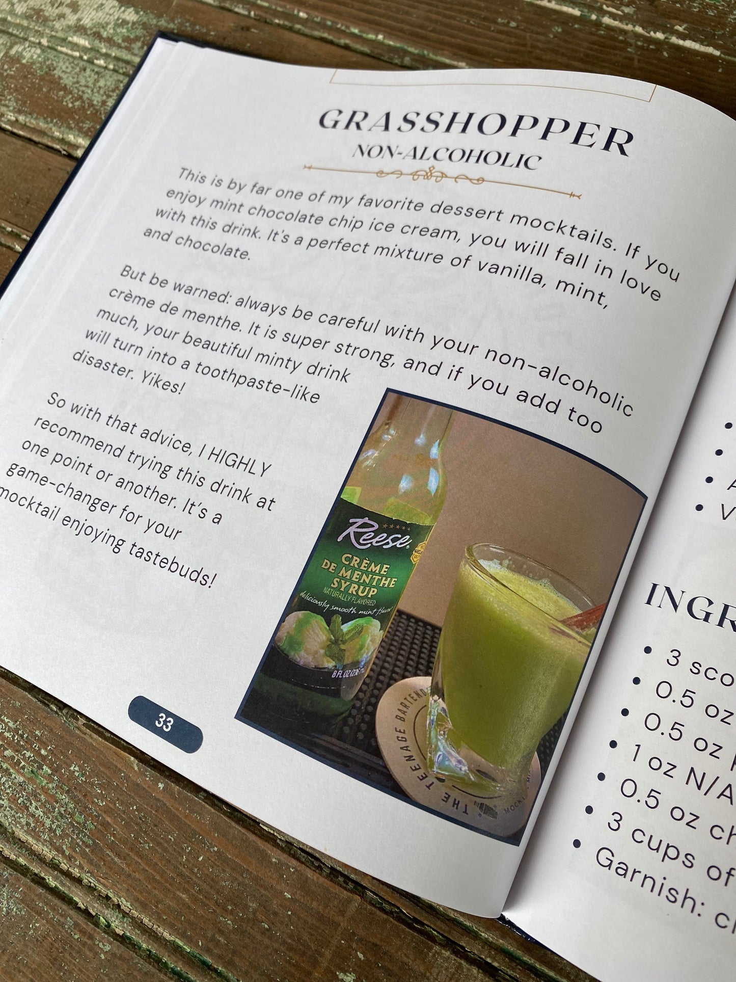 The Teenage Bartender's Mocktail Guide (Hardcover)